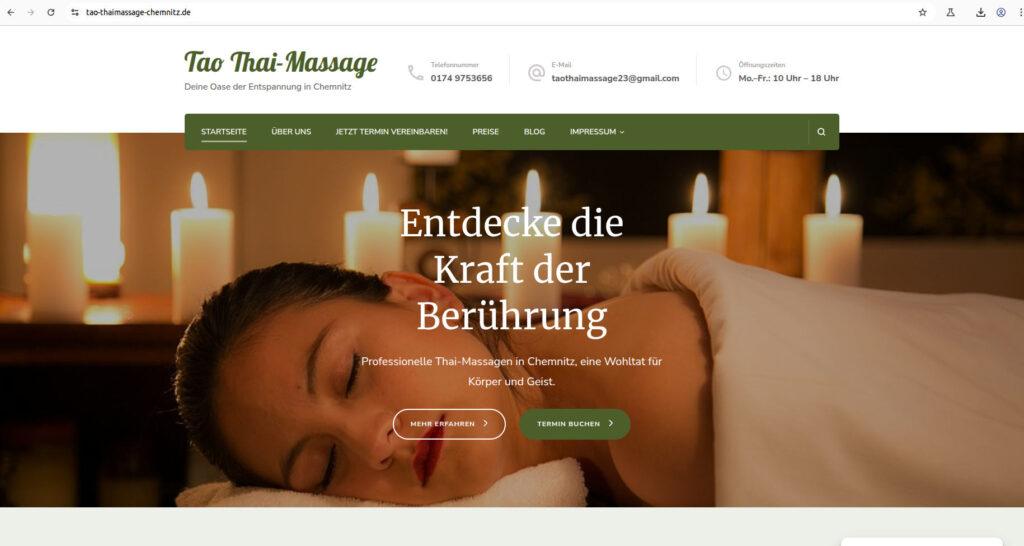 Webdesign für Thai-Massage